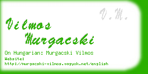 vilmos murgacski business card